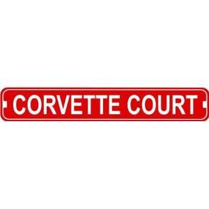  Corvette Court Novelty Metal Street Sign