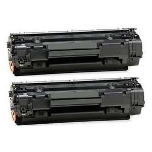    2pk CB435A (HP 35A) Remanufactured Black Toner Electronics