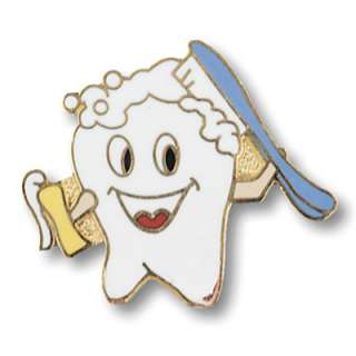 Smiley Tooth Dental Dentist Hygienist Lapel Pin Tac New  
