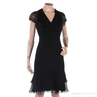 JB20 BADGLEY MISCHKA Stunning Silk Black Dress Size 10  