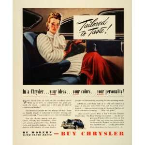  1941 Ad Chrysler Corp Automobile Tailored Seats Motor 
