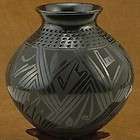 mata ortiz hand coiled black on black pottery by tomasa