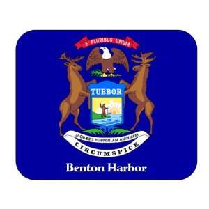  US State Flag   Benton Harbor, Michigan (MI) Mouse Pad 
