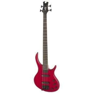   Deluxe IV 4 String Bass Guitar Translucent Red Musical Instruments