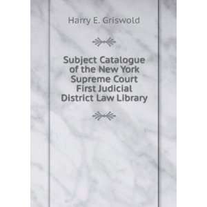  Court First Judicial District Law Library Harry E. Griswold Books