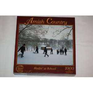  Sledin At School Amish Country 1000 Piece Puzzle Toys 