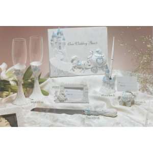  7 Piece White & Blue Fairytale Wedding Set: Home & Kitchen