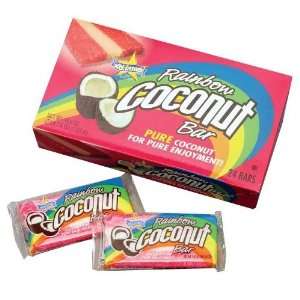 Atkinsons Rainbow Coconut Bar, 1.65 Ounce Bars (Pack of 24)  