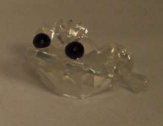 SWAROVSKI crystal FROG PRINCE   black eyes figurine  