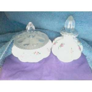 Fenton Vintage Charleton Perfume Bottle and Powder Box