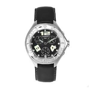   Tissot Mens T12.1.526.52 T Trax Leather Band Black Dial Watch Tissot