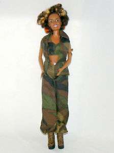 DOLL CAMOFLAGE GIRL BARBIE TYPE DOLL  