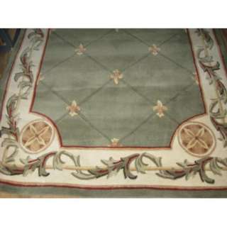 NICE! Royal Palace Rug FLEUR de LIS 5 x 8 Handmade Wool Rug ~ SAGE 