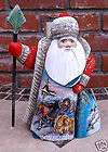 Santa Claus. Hand Carved and Hand Painted in Russia. Church.