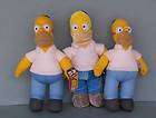 Homer Simpson Plush Toys Lot of 3 The Simpsons New with Tags 9.5 & 11 