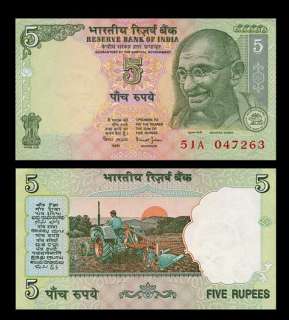 RUPEES Banknote of INDIA 2002   GANDHI Portrait   UNC  