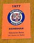 1977 DETROIT TIGERS ROSTER AND SCHEDULE LANCE PARRISH  