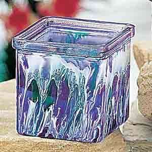   Marble Grain Purple Votive Tealight Candle Holder Cube: Home & Kitchen