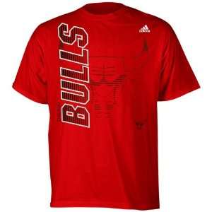  NBA adidas Chicago Bulls Performance Blinds T shirt   Red 
