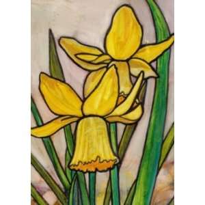  Stained Daffodil Decorative House Flag: Toys & Games