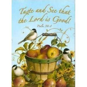   Taste & See The Lord Is Good Bible Verse Large Flag: Home & Kitchen