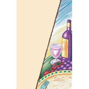  Cover Insert 8 1/2 x 11 Menu Paper   Pasta Themed Wine 