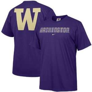  Nike Washington Huskies Purple College Big T Shirt: Sports 