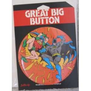  1982 BATMAN AND ROBIN Great Big 6 Button DC Comics 