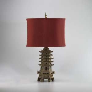   Lighting 02575 Pagoda Table Lamp, Medium Dimple Vase: Home Improvement