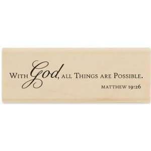  All Things Are Possible (Bible Verse)   Rubber Stamps 