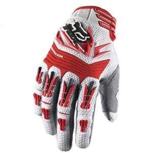  Fox Racing Pawtector Gloves   Large/White/Red: Automotive