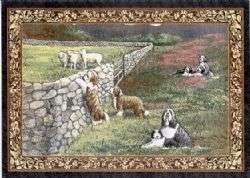 BEARDED COLLIE TAPESTRY PLACEMATS SET OF 4 NEW  