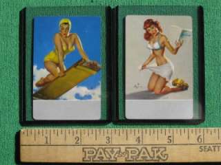   ART BEACH FASHIONS & SHY DIVER PLAYING CARDS 1950s MINT OLD  