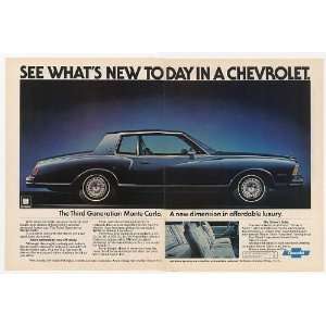  1978 Chevy Third Generation Monte Carlo Double Page Print 