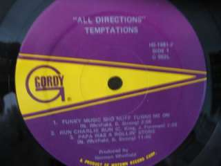 The Temptations All Directions Gordy Motown G962L Soul  