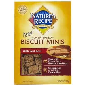  Natures Recipe Mini Beef Biscuits   19 oz (Quantity of 6 