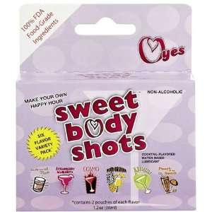 Sweet Body Shots Flavored Lubricant, Single Use ct Variety ct 12 ct 