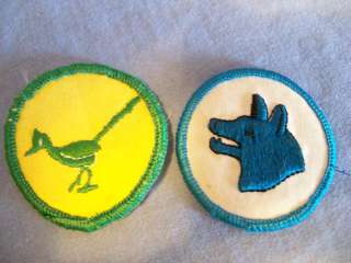   of 2   Vintage Boy Scout Patrol Patches   Road Runner / Wolf  