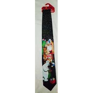   Go Green Santa, Reindeer & Polar Bear Necktie, in Black/Multi Office