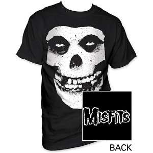 New Misfits Fiend Skull Logo 2 Sided T shirt top punk  