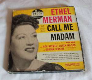 Ethel Merman, Call Me Madam Boxed Set 45rpm 7 Records  