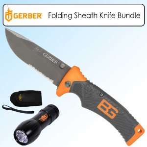  Gerber GB 31 000752 Folding Sheath Knife Serrated Edge 