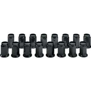  AMS 10mm Flat Lug Nuts   Black YX 003B Automotive