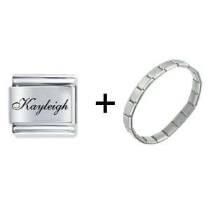   : Edwardian Script Font Name Kayleigh Italian Charm: Pugster: Jewelry