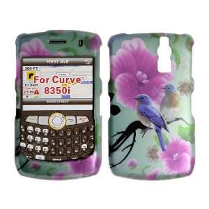 Premium   Blackberry 8350i Curve  Transparent Two Birds with Flowers 