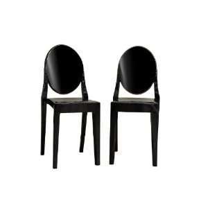  Dreama Modern Black Acrylic Ghost Chair