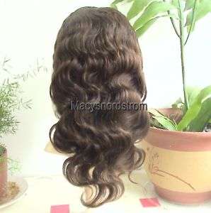Full Lace Cap 100% Indian Remy Human Hair Wig 12 Wavy  