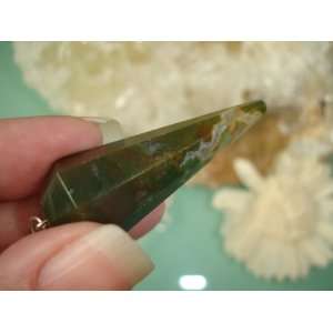  Exotic Bloodstone Faceted Pendulum   Reiki Chakra Balance 