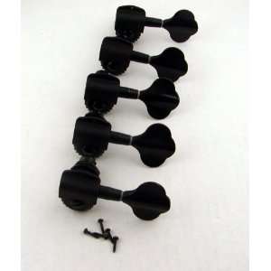  5 Inline Black Deluxe Bass Tuning Keys Musical 