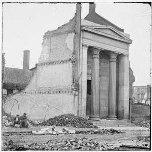  Civil War Reprint Richmond, Va. Ruins of the Exchange Bank 